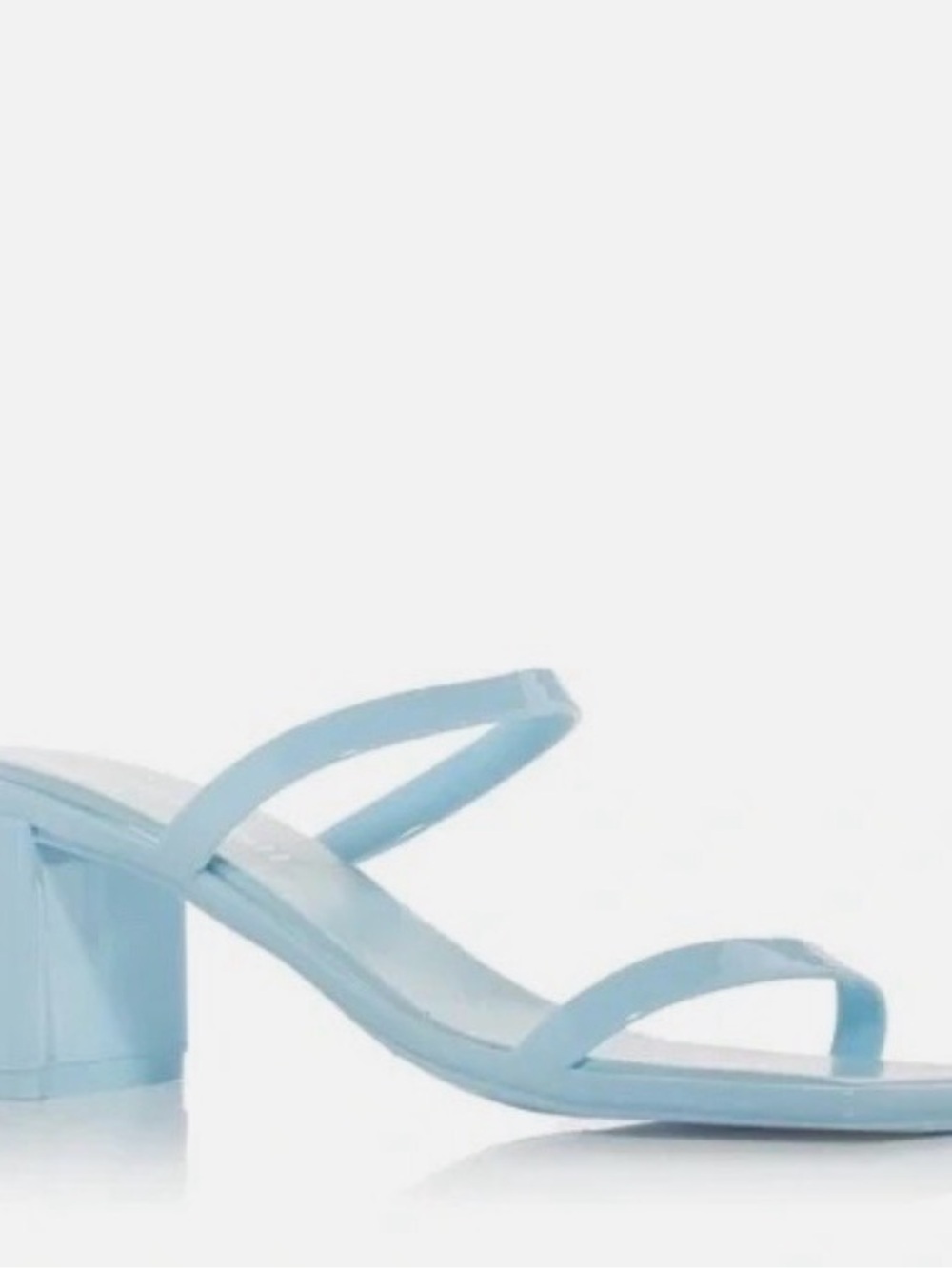 Jeffrey Campbell Pale Blue Strappy Block-Heel Sandal size 9.   3 inch heel